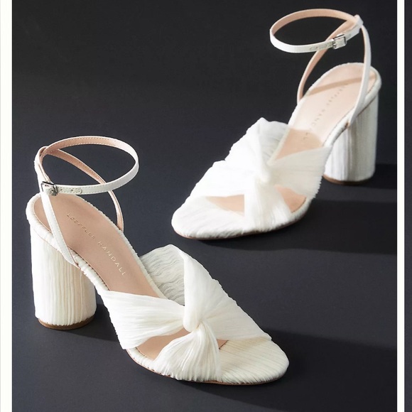 Loeffler Randall Shoes - Loeffler Randall reed pearl pleated twist heels size 6B NIB